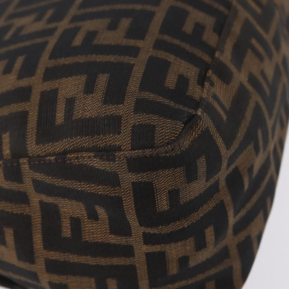 FENDI Zucca Canvas Mamma Baguette Shoulder Bag Brown Black 26424 Auth mr3129V