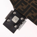 FENDI Zucca Canvas Mamma Baguette Shoulder Bag Brown Black 26424 Auth mr3129V-18