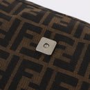 FENDI Zucca Canvas Mamma Baguette Shoulder Bag Brown Black 26424 Auth mr3129V-19