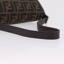 FENDI Zucca Canvas Mamma Baguette Shoulder Bag Brown Black 26424 Auth mr3129V-7