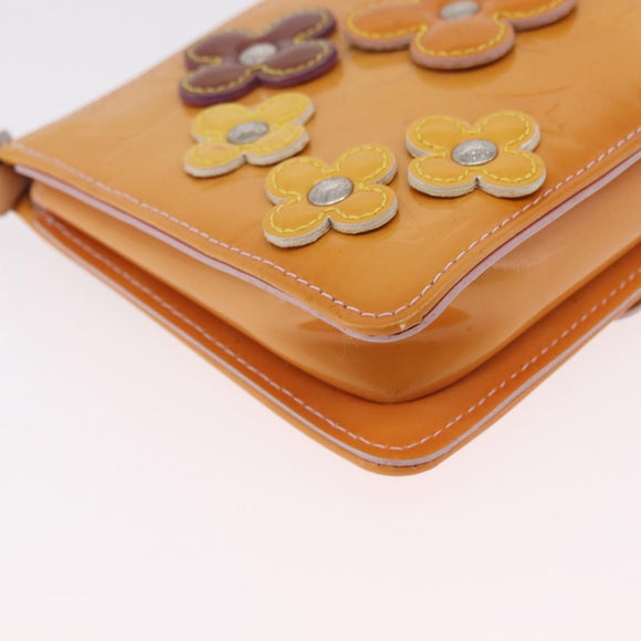 LOUIS VUITTON Monogram Vernis Flower Lexington Pouch Pink M92248 LV Auth mr3131A