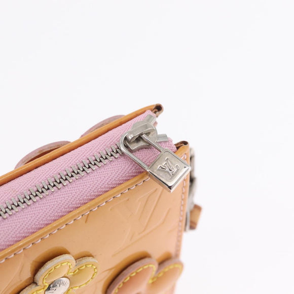 LOUIS VUITTON Monogram Vernis Flower Lexington Pouch Pink M92248 LV Auth mr3131A
