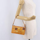 LOUIS VUITTON Monogram Vernis Flower Lexington Pouch Pink M92248 LV Auth mr3131A-23