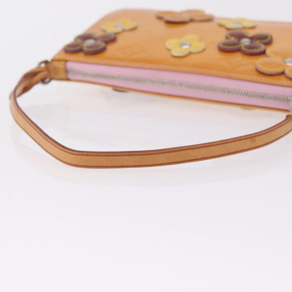 LOUIS VUITTON Monogram Vernis Flower Lexington Pouch Pink M92248 LV Auth mr3131A