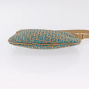 FENDI Zucchino Canvas Shoulder Bag Blue Gold Auth mr3132V-11
