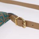 FENDI Zucchino Canvas Shoulder Bag Blue Gold Auth mr3132V-9