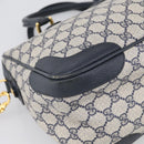 GUCCI Micro GG Supreme Hand Bag PVC 2way Navy Gold 002 122 0033 Auth mr3135-13