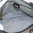 GUCCI Micro GG Supreme Hand Bag PVC 2way Navy Gold 002 122 0033 Auth mr3135-18