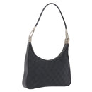 GUCCI GG Canvas Shoulder Bag Black Silver 001 3812 2123 Auth mr3137-1