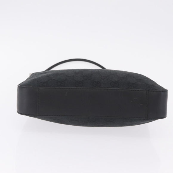 GUCCI GG Canvas Shoulder Bag Black Silver 001 3812 2123 Auth mr3137