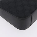 GUCCI GG Canvas Shoulder Bag Black Silver 001 3812 2123 Auth mr3137-11