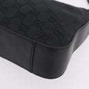 GUCCI GG Canvas Shoulder Bag Black Silver 001 3812 2123 Auth mr3137-12