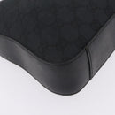 GUCCI GG Canvas Shoulder Bag Black Silver 001 3812 2123 Auth mr3137-13