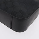 GUCCI GG Canvas Shoulder Bag Black Silver 001 3812 2123 Auth mr3137-14