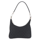 GUCCI GG Canvas Shoulder Bag Black Silver 001 3812 2123 Auth mr3137-2