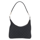 GUCCI GG Canvas Shoulder Bag Black Silver 001 3812 2123 Auth mr3137-3