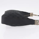 GUCCI GG Canvas Shoulder Bag Black Silver 001 3812 2123 Auth mr3137-5