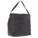 FENDI Shoulder Bag Leather Brown Silver Auth mr3138-1