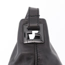 FENDI Shoulder Bag Leather Brown Silver Auth mr3138-14