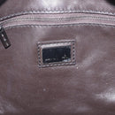 FENDI Shoulder Bag Leather Brown Silver Auth mr3138-15