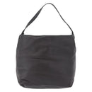 FENDI Shoulder Bag Leather Brown Silver Auth mr3138-2