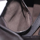 FENDI Shoulder Bag Leather Brown Silver Auth mr3138-20