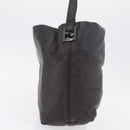 FENDI Shoulder Bag Leather Brown Silver Auth mr3138-5