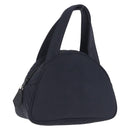Saint Laurent Hand Bag Nylon Navy Silver Auth mr3139-1