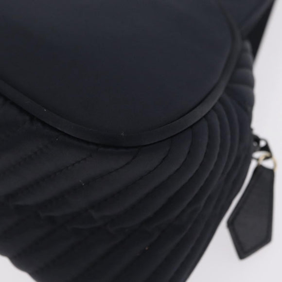 Saint Laurent Hand Bag Nylon Navy Silver Auth mr3139