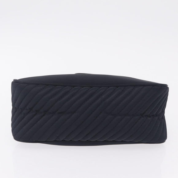 Saint Laurent Hand Bag Nylon Navy Silver Auth mr3139
