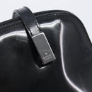 GUCCI Shoulder Bag Patent leather Silver Black 001 3261 Auth mr3142-14