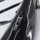 GUCCI Shoulder Bag Patent leather Silver Black 001 3261 Auth mr3142-15