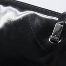 GUCCI Shoulder Bag Patent leather Silver Black 001 3261 Auth mr3142-17