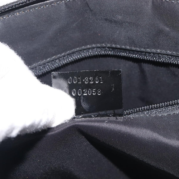 GUCCI Shoulder Bag Patent leather Silver Black 001 3261 Auth mr3142