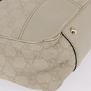 GUCCI GG Canvas Guccissima Tote Bag Leather White Gold 163805 Auth mr3143-12