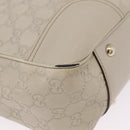 GUCCI GG Canvas Guccissima Tote Bag Leather White Gold 163805 Auth mr3143-14
