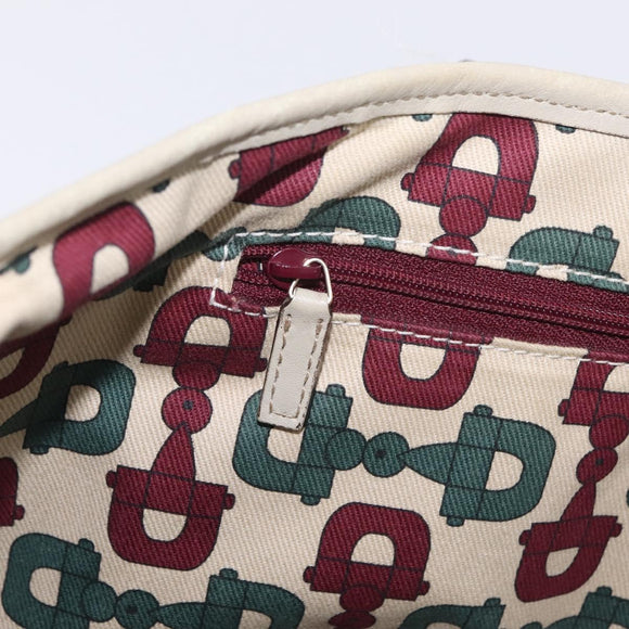 GUCCI GG Canvas Guccissima Tote Bag Leather White Gold 163805 Auth mr3143