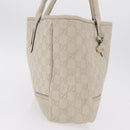 GUCCI GG Canvas Guccissima Tote Bag Leather White Gold 163805 Auth mr3143-5
