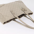 GUCCI GG Canvas Guccissima Tote Bag Leather White Gold 163805 Auth mr3143-6