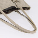 GUCCI GG Canvas Guccissima Tote Bag Leather White Gold 163805 Auth mr3143-7