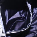 FENDI Zucchino Canvas Mamma Baguette Shoulder Bag Navy Silver Auth mr3148V-24