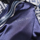 FENDI Zucchino Canvas Mamma Baguette Shoulder Bag Navy Silver Auth mr3148V-25