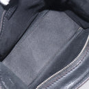 CELINE Luggage Nano Shopper Hand Bag Leather 2way Black Silver Auth mr3149V-22