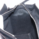 CELINE Luggage Nano Shopper Hand Bag Leather 2way Black Silver Auth mr3149V-23