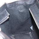 CELINE Luggage Nano Shopper Hand Bag Leather 2way Black Silver Auth mr3149V-24