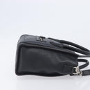 CELINE Luggage Nano Shopper Hand Bag Leather 2way Black Silver Auth mr3149V-4