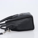CELINE Luggage Nano Shopper Hand Bag Leather 2way Black Silver Auth mr3149V-5