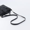 CELINE Luggage Nano Shopper Hand Bag Leather 2way Black Silver Auth mr3149V-9