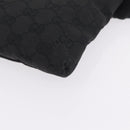 GUCCI GG Canvas Waist bag Black Silver 28566 Auth mr3150A-13