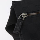 GUCCI GG Canvas Waist bag Black Silver 28566 Auth mr3150A-16